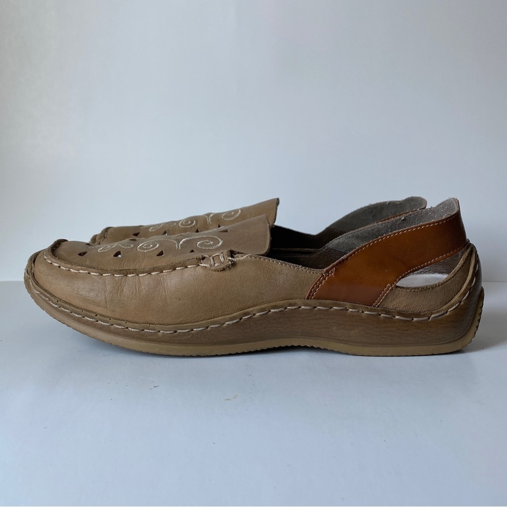 Rieker Slingback Mules, Tan/ Brown